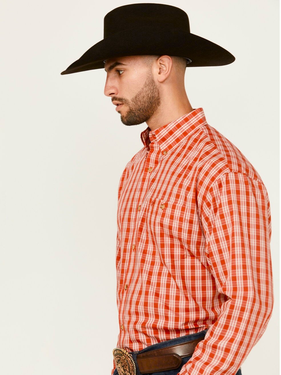 Wrangler Men - Classic Button Down (Red Plaid) 112344295