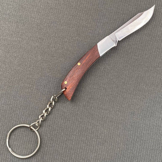 Mini Knife Keychain (Dark Wood)
