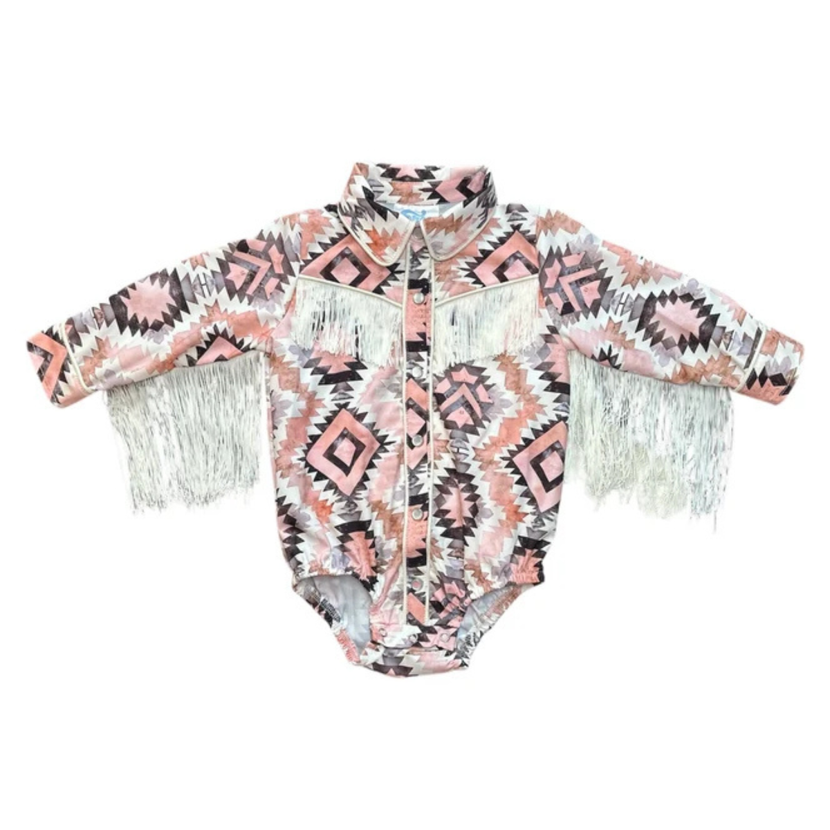 Shea Baby - Aztec Ls Pearl Snap Onesie (BGWEST82)