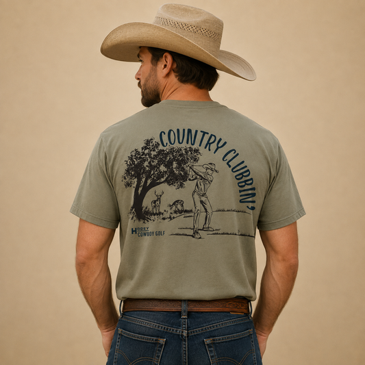 Hooey Men - T-Shirt Country Clubbin (Green) HT1906OL