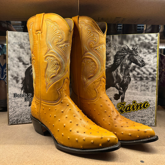 La Bufa Men - Imitation Ostrich Boot (Mantequilla)