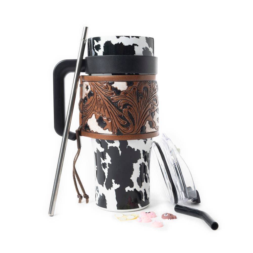 Myra - Wide Wyoming Tumbler (Black/White) S-12054
