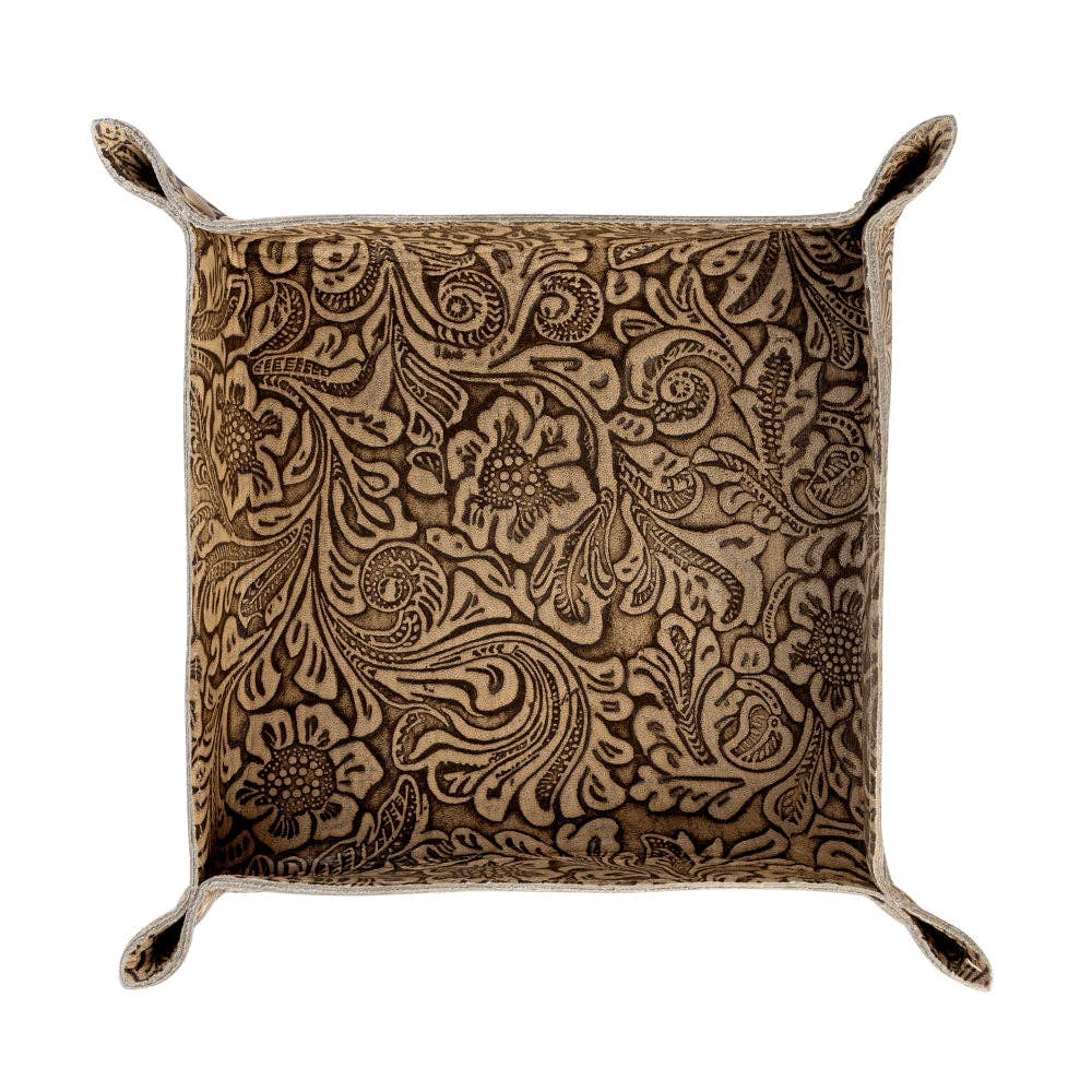 Myra - Copperwind Leather Tray (Antique Brown) S-14869