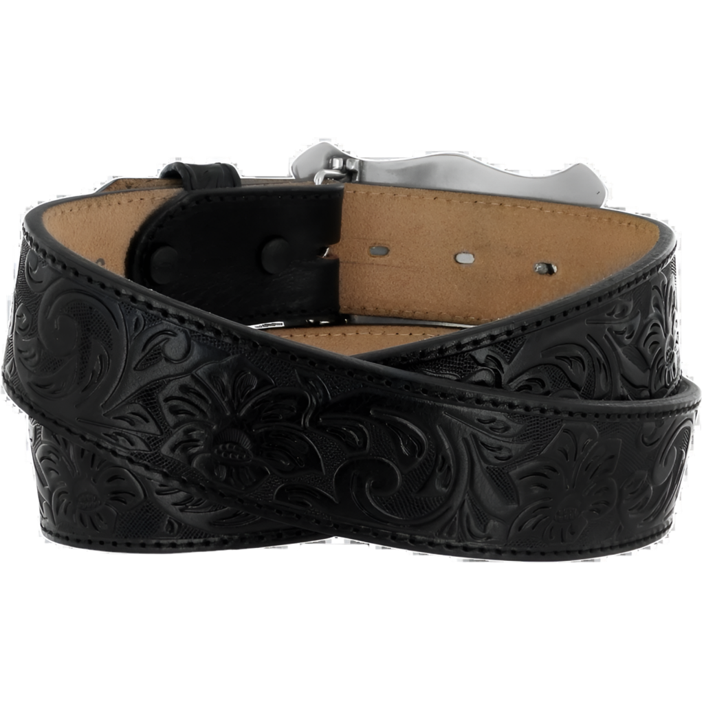 Justin Men - Classic Longhorn Western Belt (Black) C11193