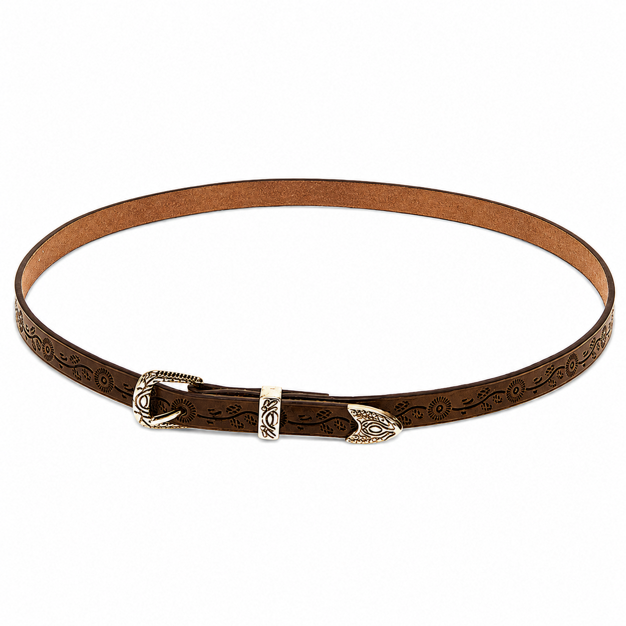 Embossed Western Hat Band (Floral)