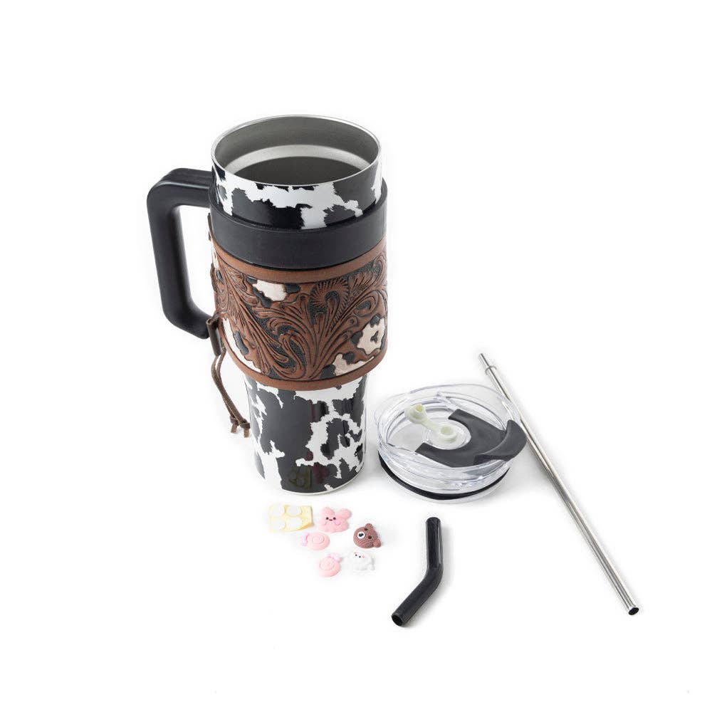 Myra - Wide Wyoming Tumbler (Black/White) S-12054
