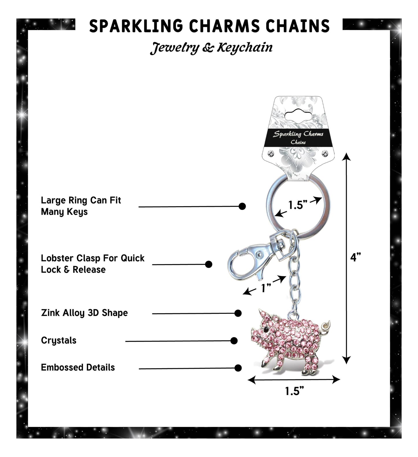 Sparkling Charms - Pig