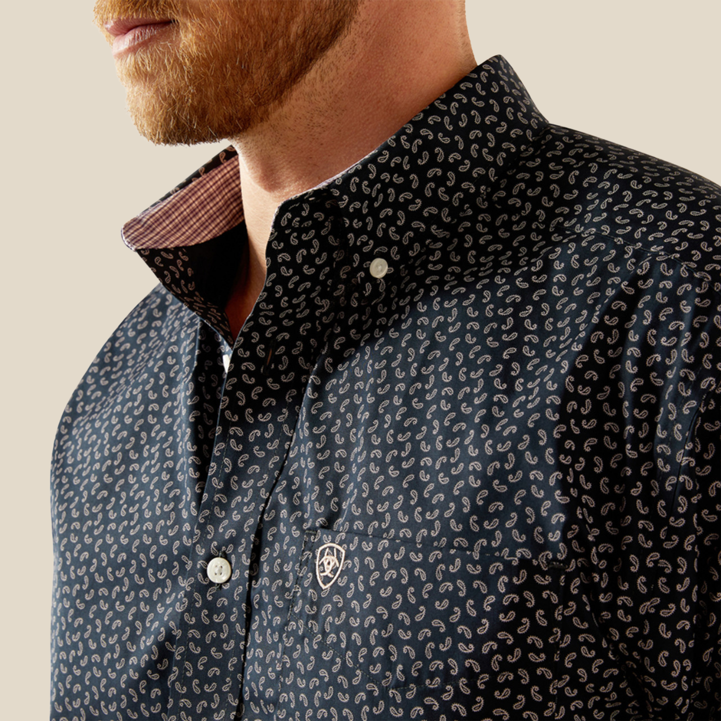 Ariat Men - Wrinkle Free Classic Fit Shirt (Ralph Black) 10058948