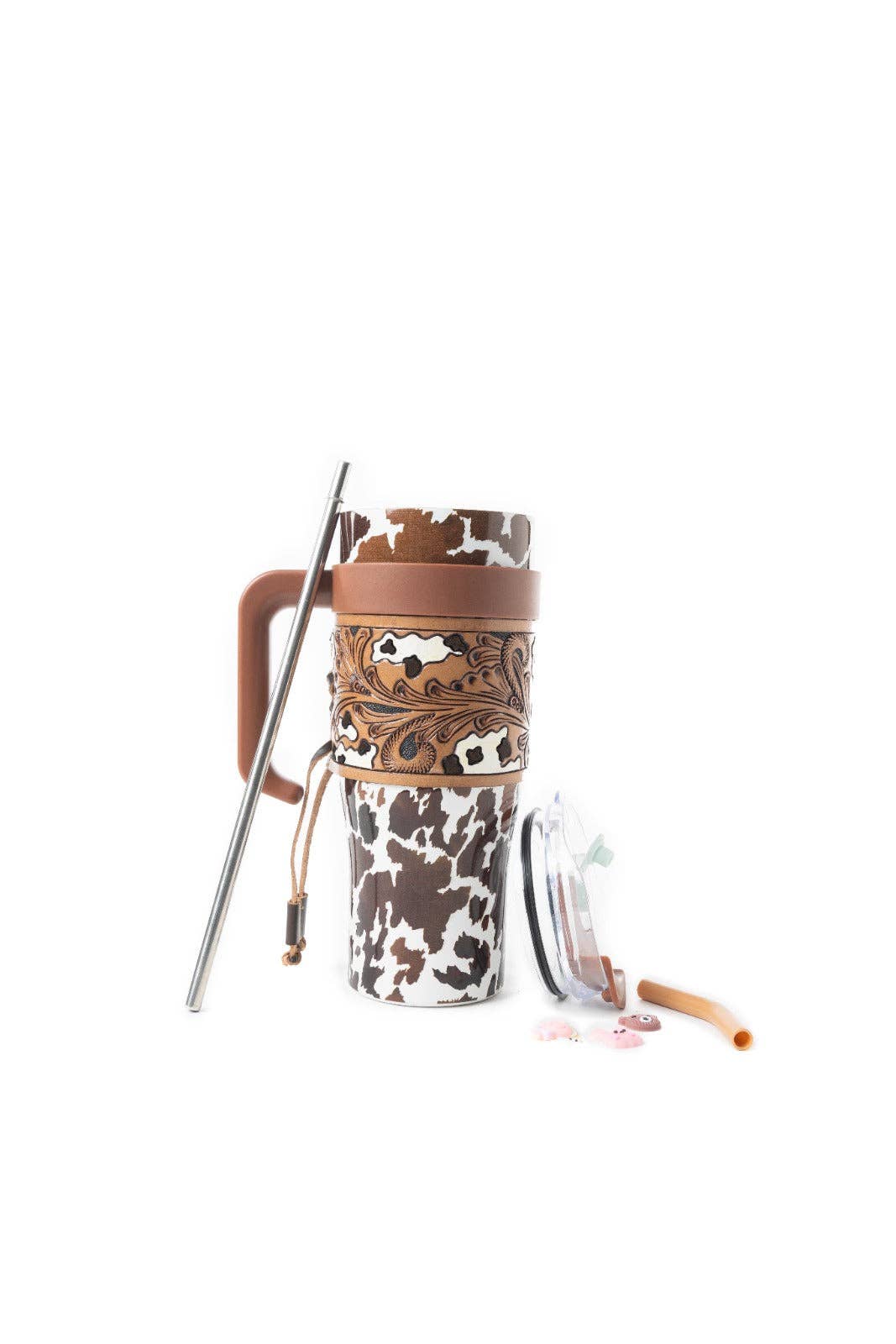 Myra - Wide Wyoming Tumbler (Brown/White) S-12053