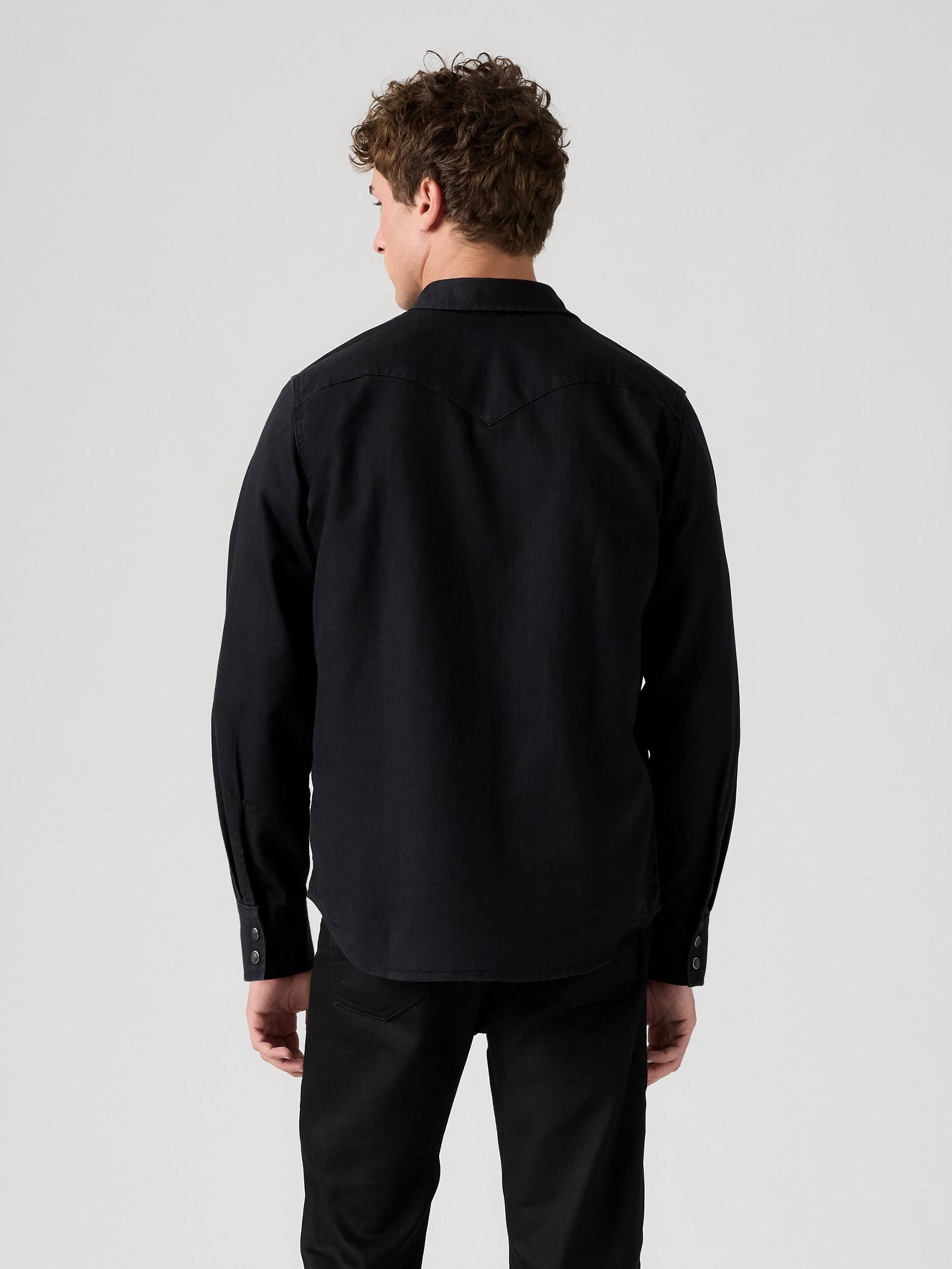 Levi's Men - Classic Western Snap Shirt (Black Denim) 857450000