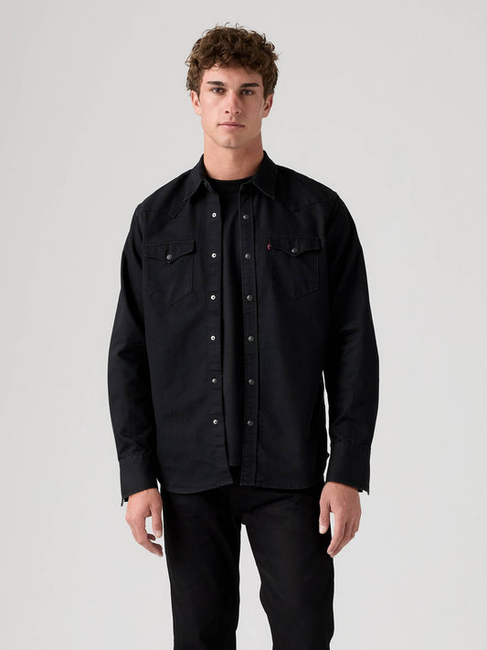 Levi's Men - Classic Western Snap Shirt (Black Denim) 857450000