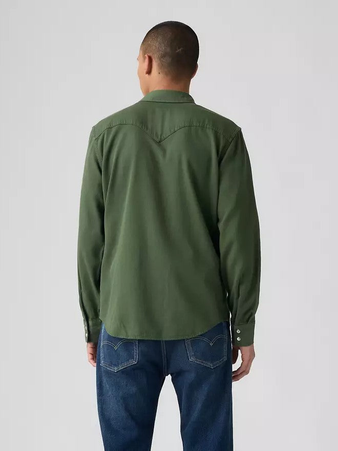 Levi's Men - Classic Western Snap Shirt (Green Denim) 857450234