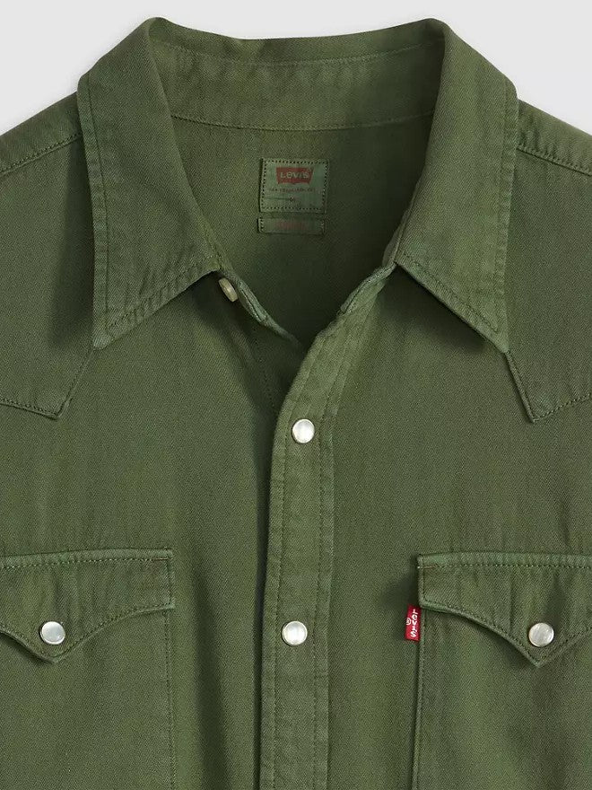 Levi's Men - Classic Western Snap Shirt (Green Denim) 857450234