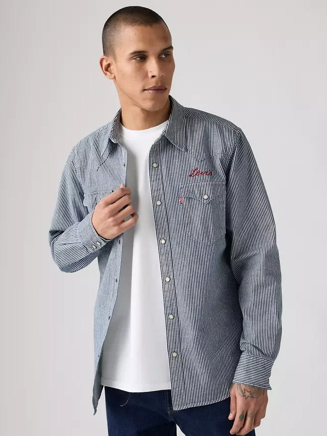 Levi's Men - Classic Western Snap Shirt (Roadtrip Stripes) 857450236