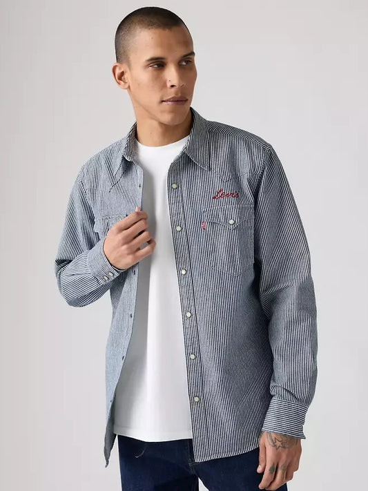 Levi's Men - Classic Western Snap Shirt (Roadtrip Stripes) 857450236