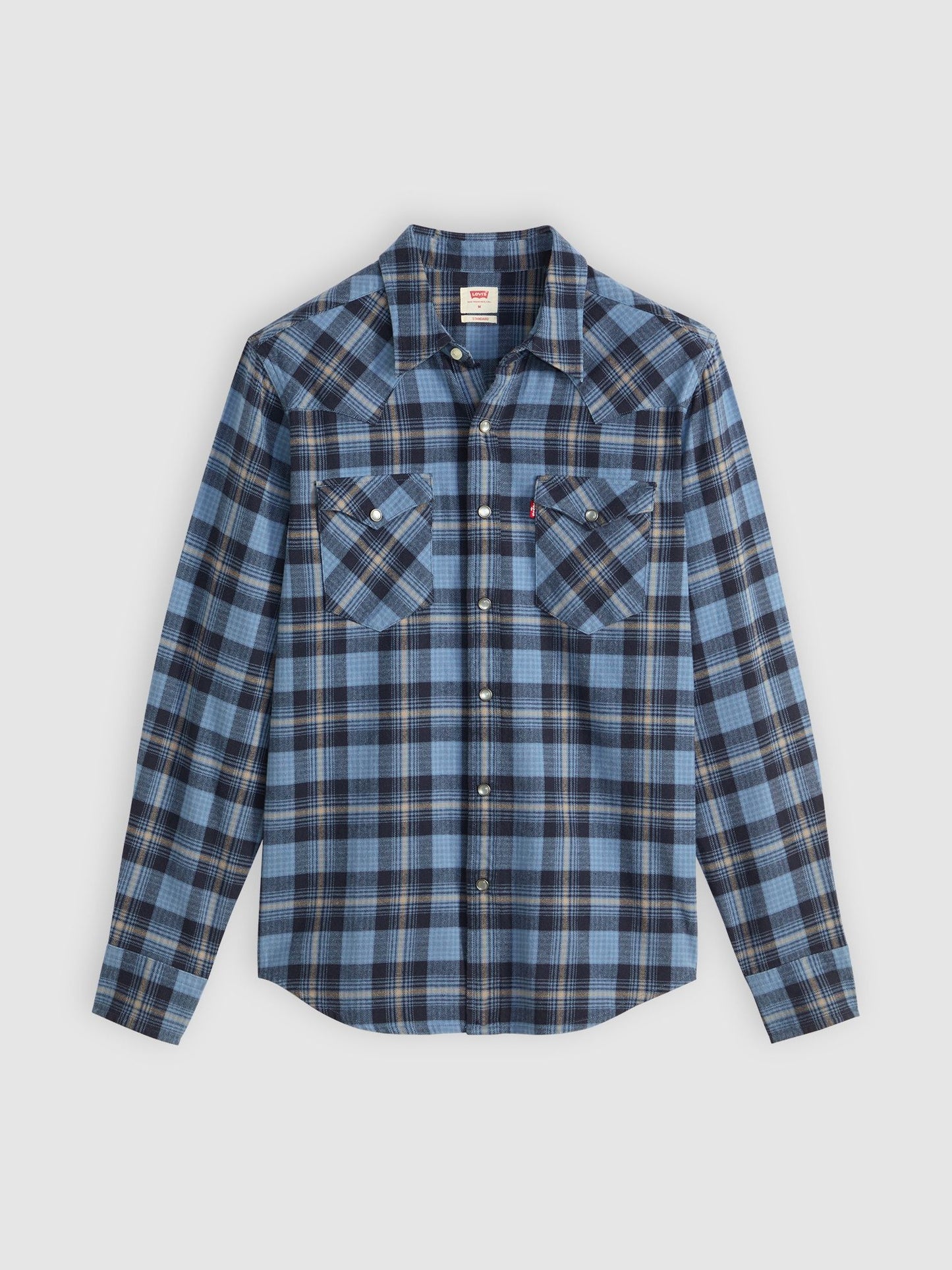 Levi's Men - Classic Western Snap Shirt (Blue Flannel) 857450241