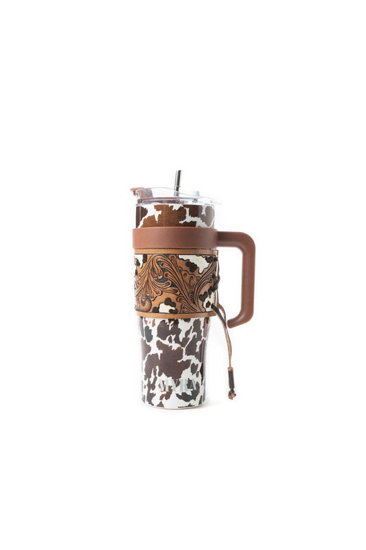 Myra - Wide Wyoming Tumbler (Brown/White) S-12053