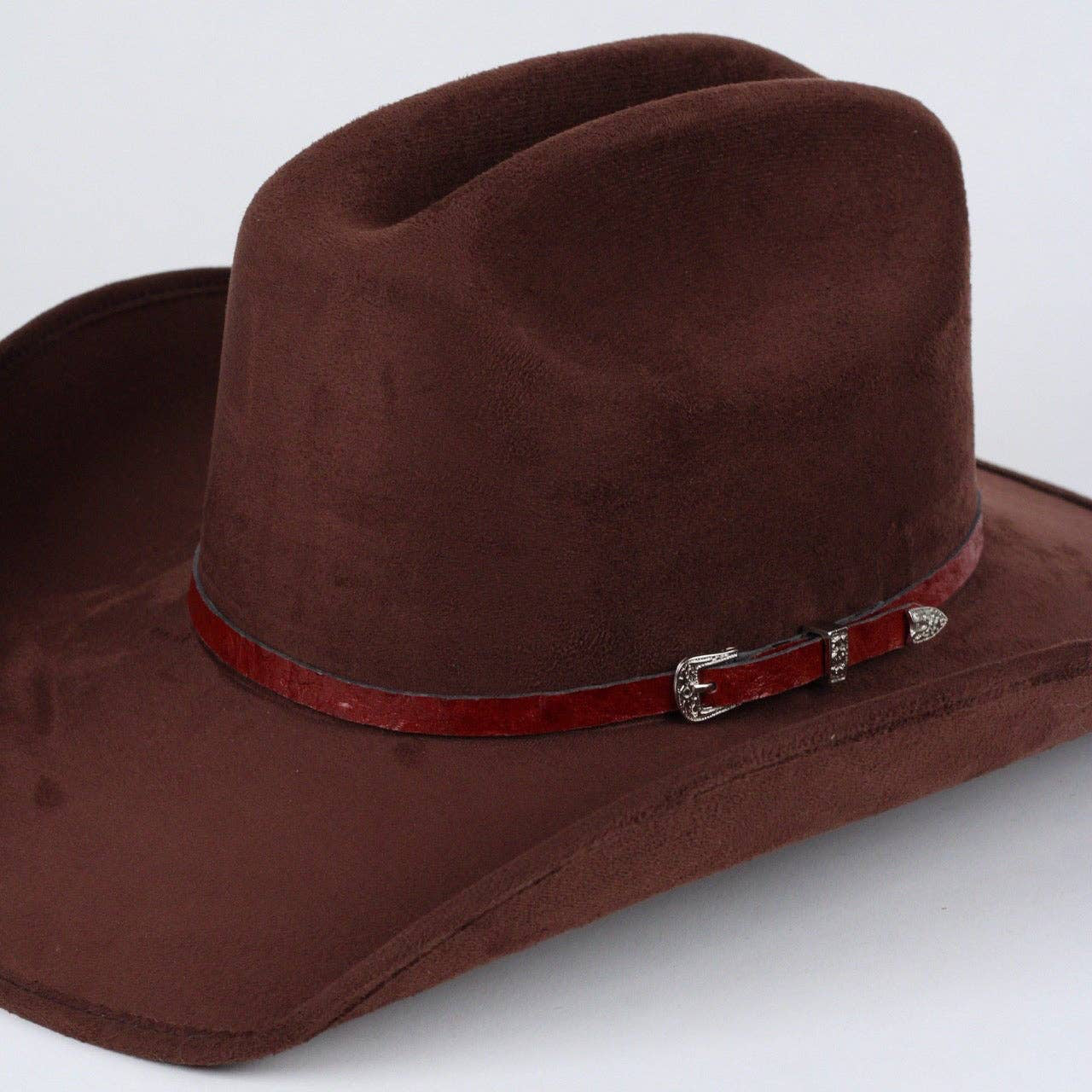 Ostrich Print Hat Band (Cognac)