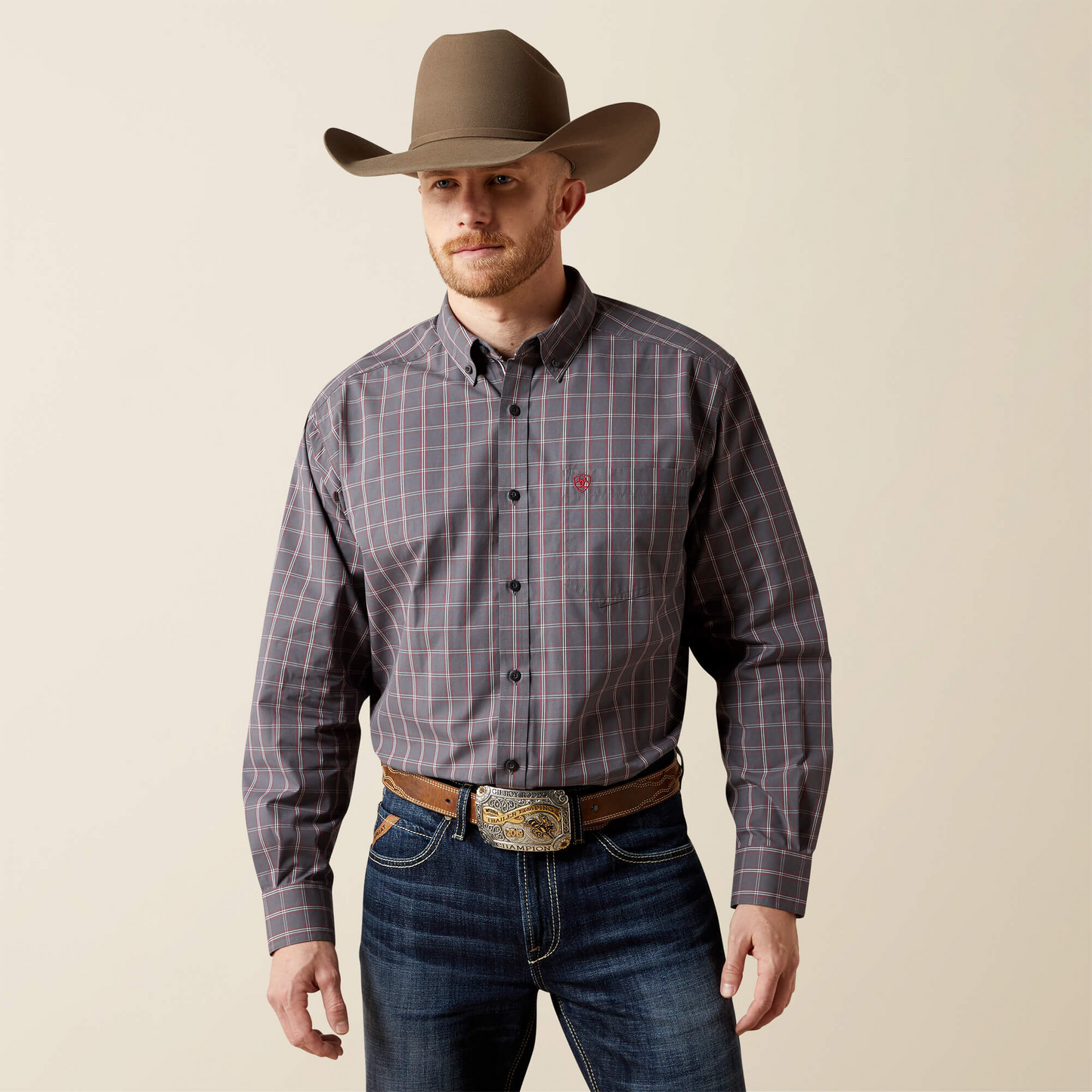 Ariat Men - Pro Series Classic Fit Shirt (Tucker Grey) 10065858