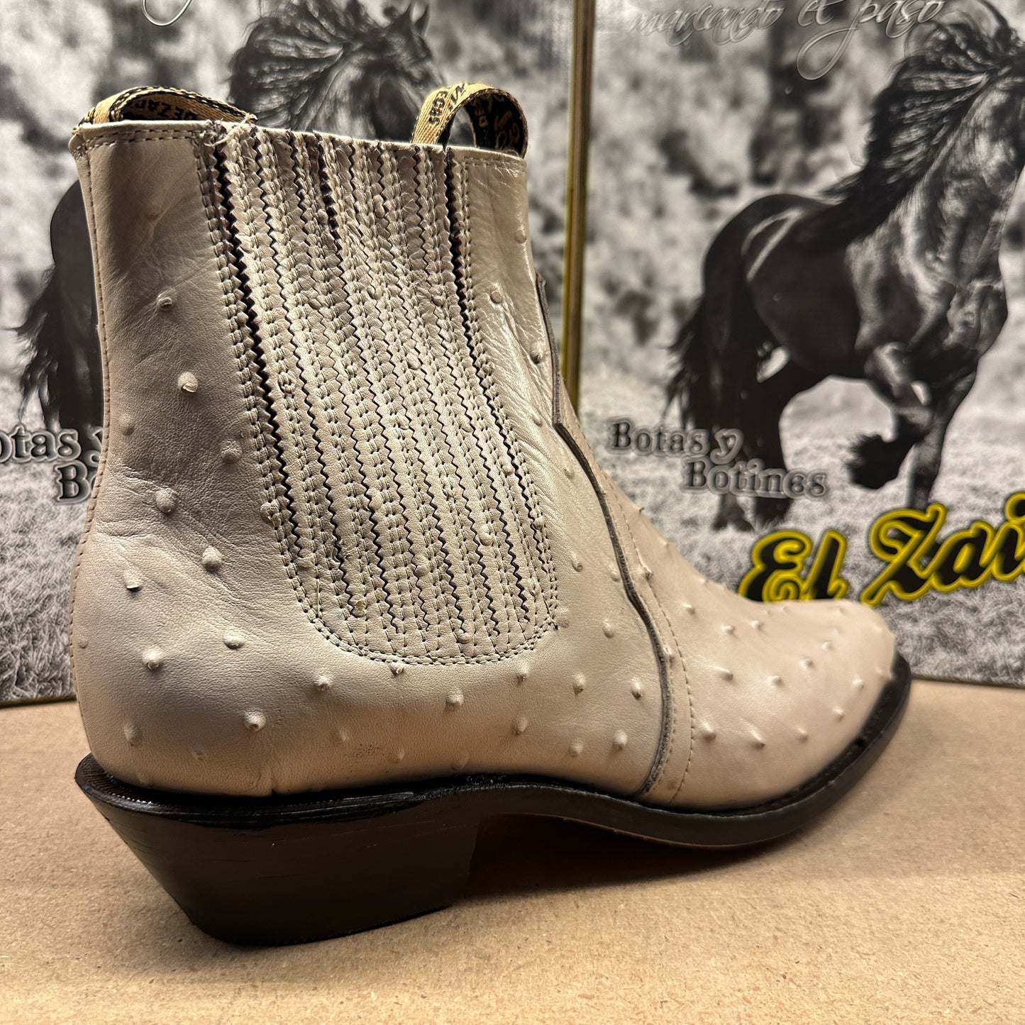 La Bufa Men - Imitation Ostrich Botin (Hueso)