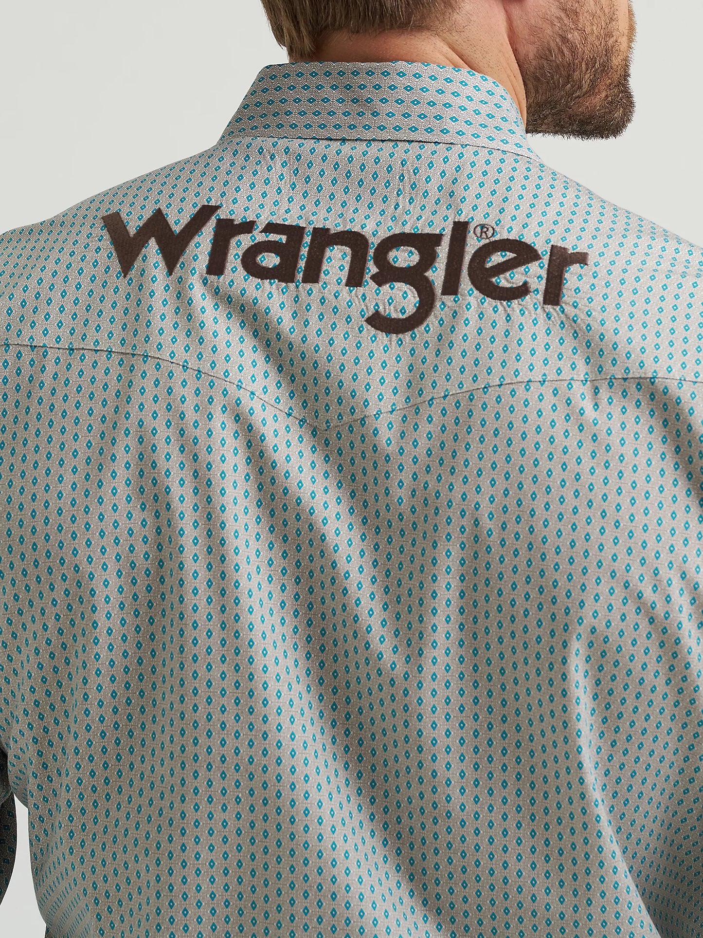 Wrangler Men - Wrangler Logo Snap Shirt (Peacock) 112369449