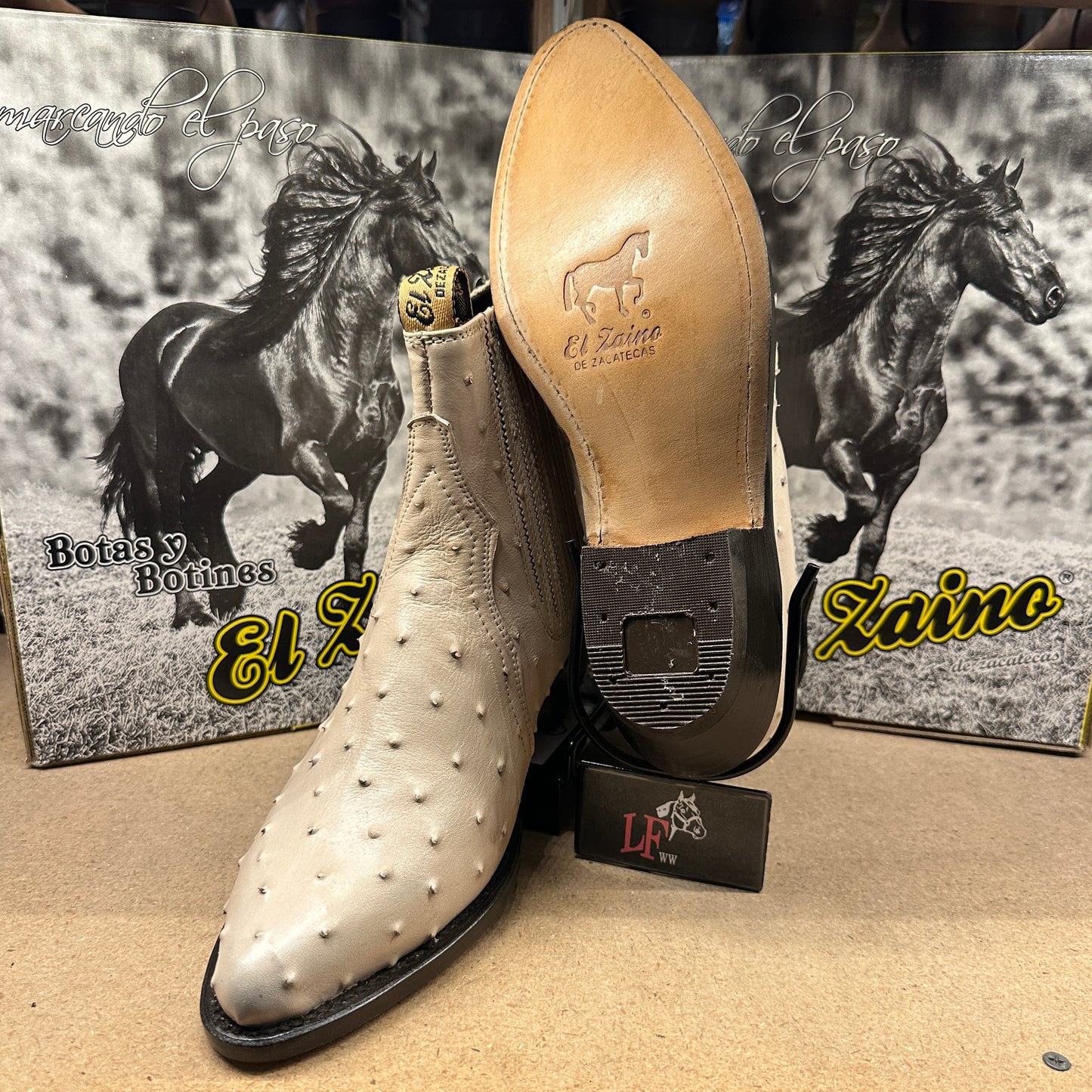 La Bufa Men - Imitation Ostrich Botin (Hueso)