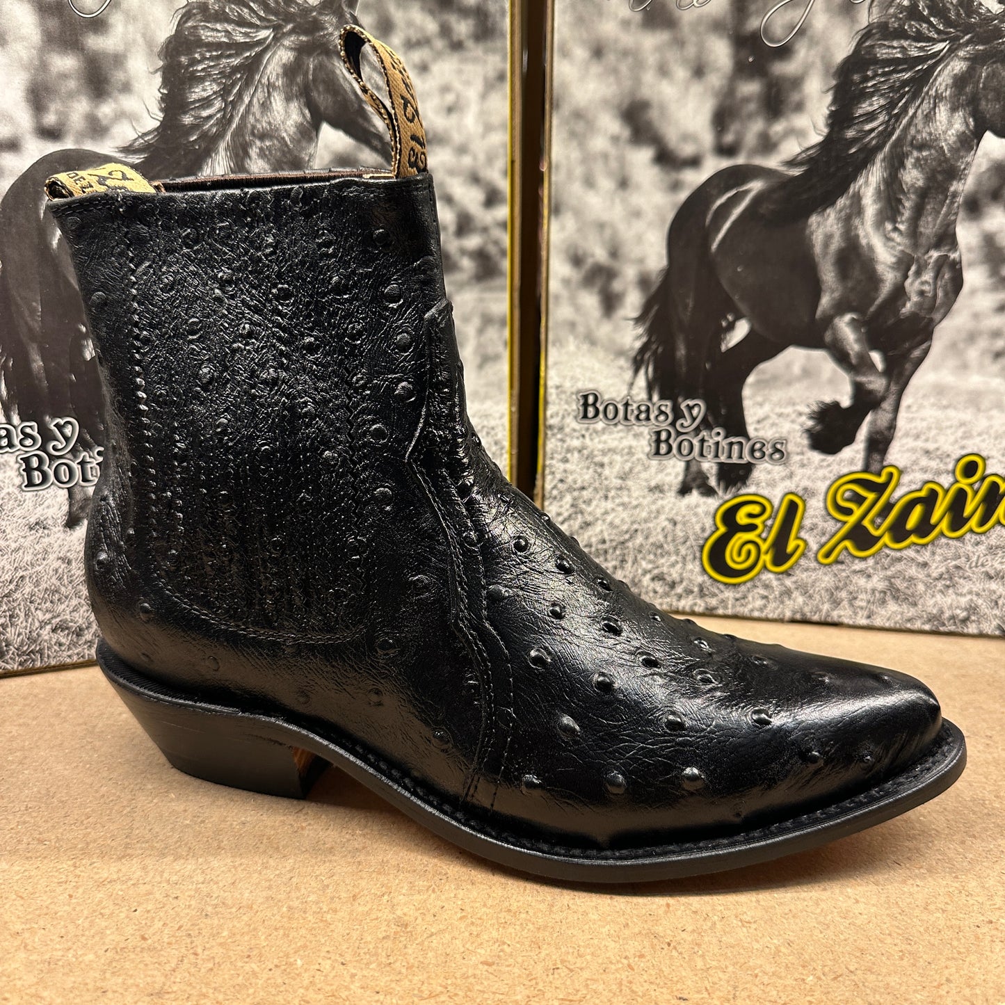 La Bufa Men - Imitation Ostrich Botin (Black)