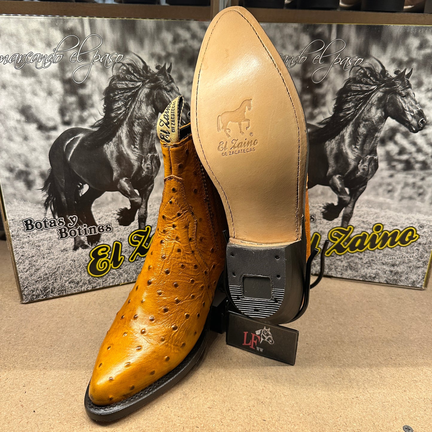 La Bufa Men - Imitation Ostrich Botin (Mantequilla)