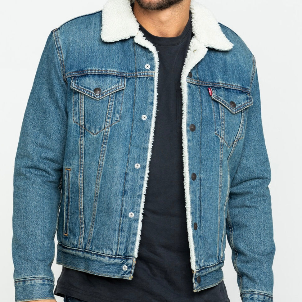 Levi's Men - Sherpa Lined Jacket (Light Blue) 163650044