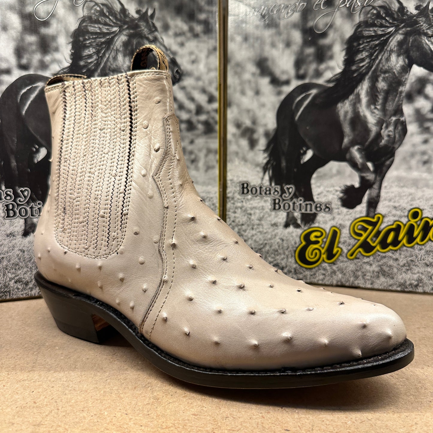 La Bufa Men - Imitation Ostrich Botin (Hueso)