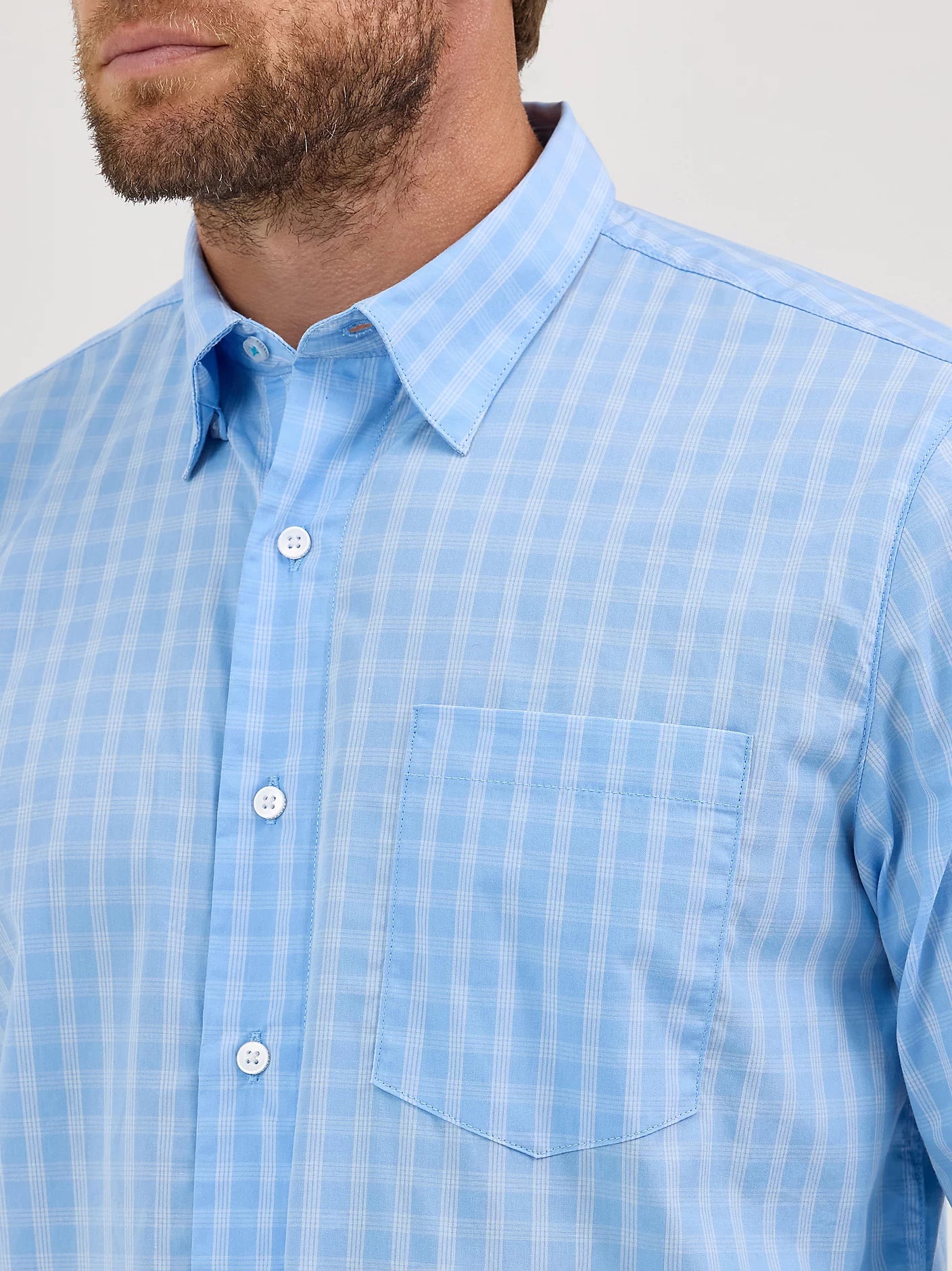 Wrangler Men - Cody Johnson Button Down (French Blue Check) 112369517