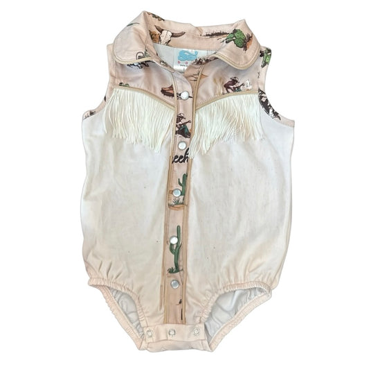 Shea Baby - Out West Cowgirl SS Pearl Snap Onesie (WRSB73)