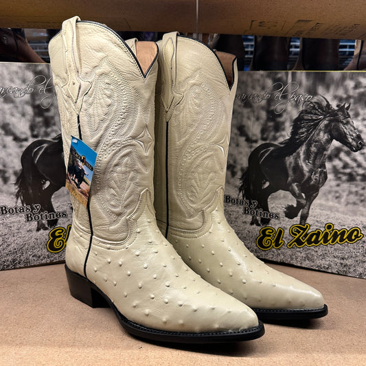La Bufa Men - Imitation Ostrich Boot (Hueso)