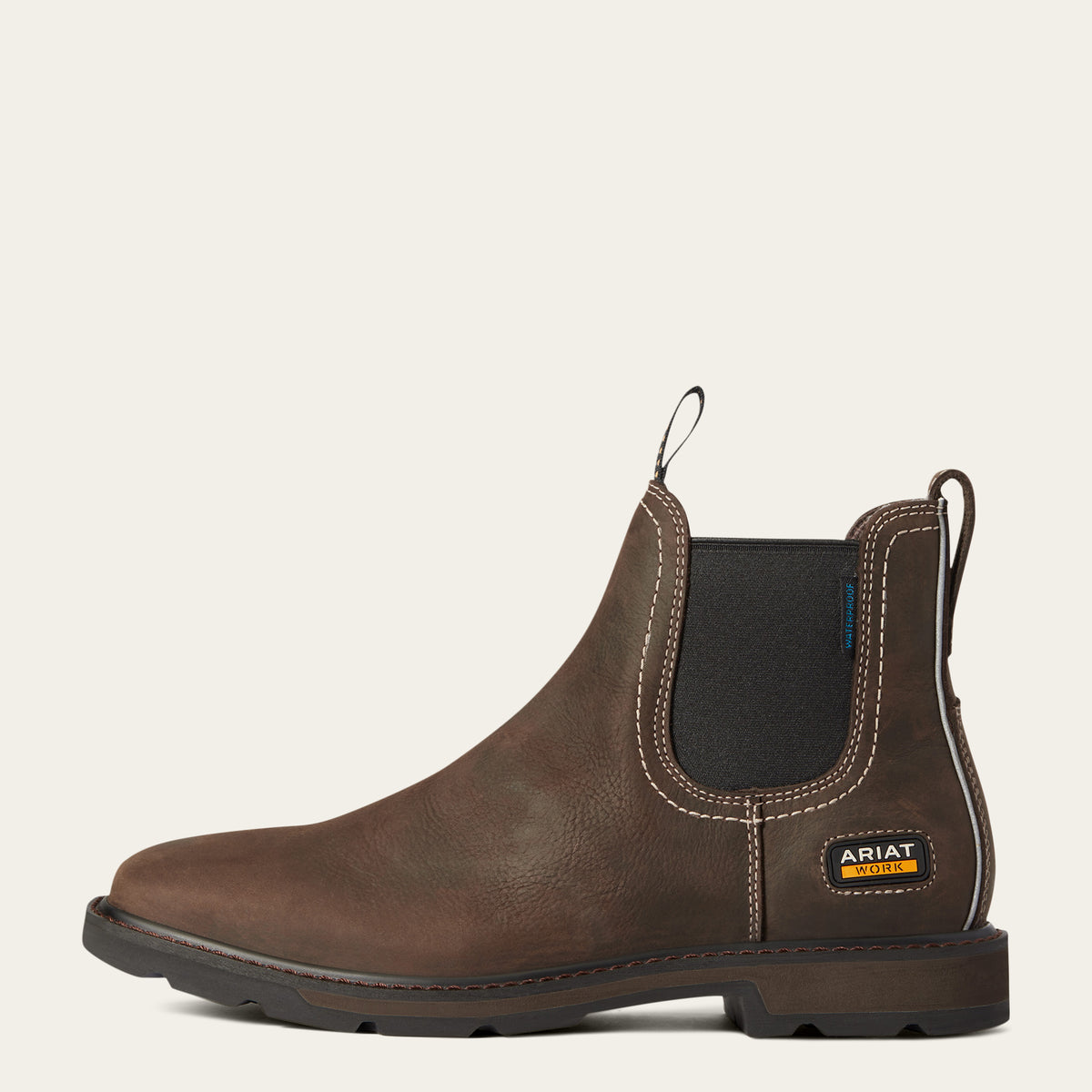 Ariat Men - Groundbreaker Chelsea H2O Wide Square Toe (Dark Brown) 10038324