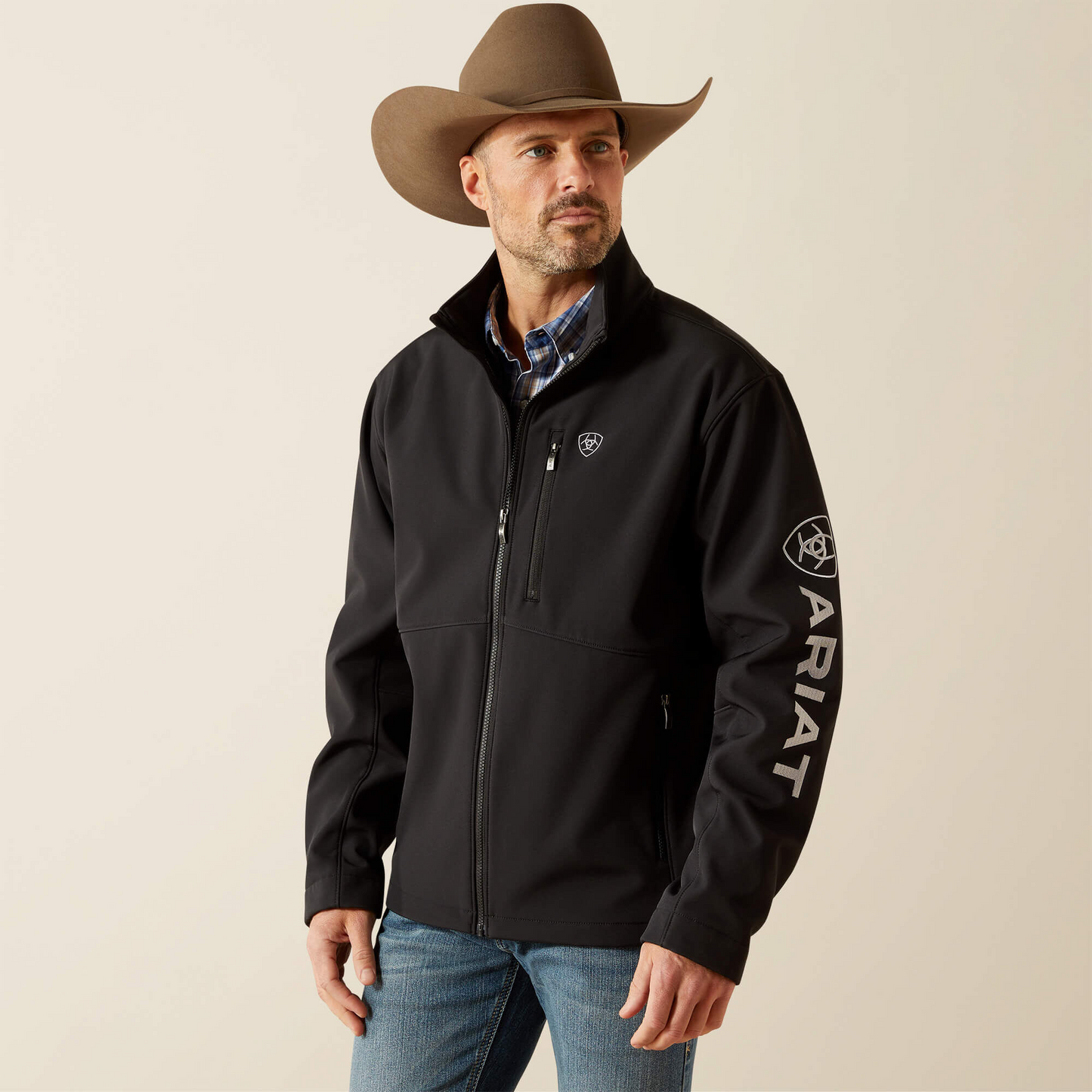 Ariat Men -  Logo Softshell Jacket (Black) 10062578