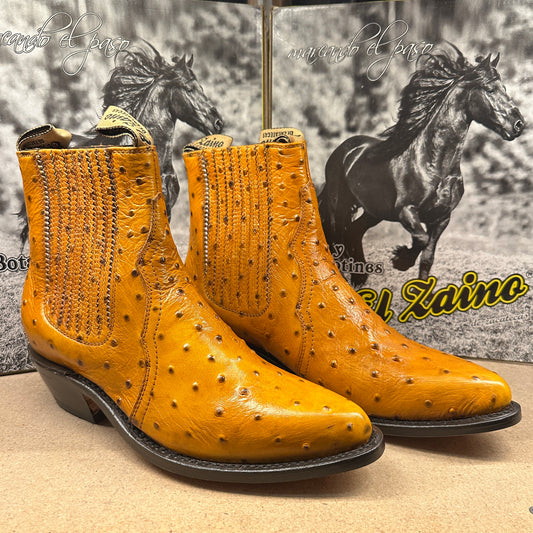 La Bufa Men - Imitation Ostrich Botin (Mantequilla)
