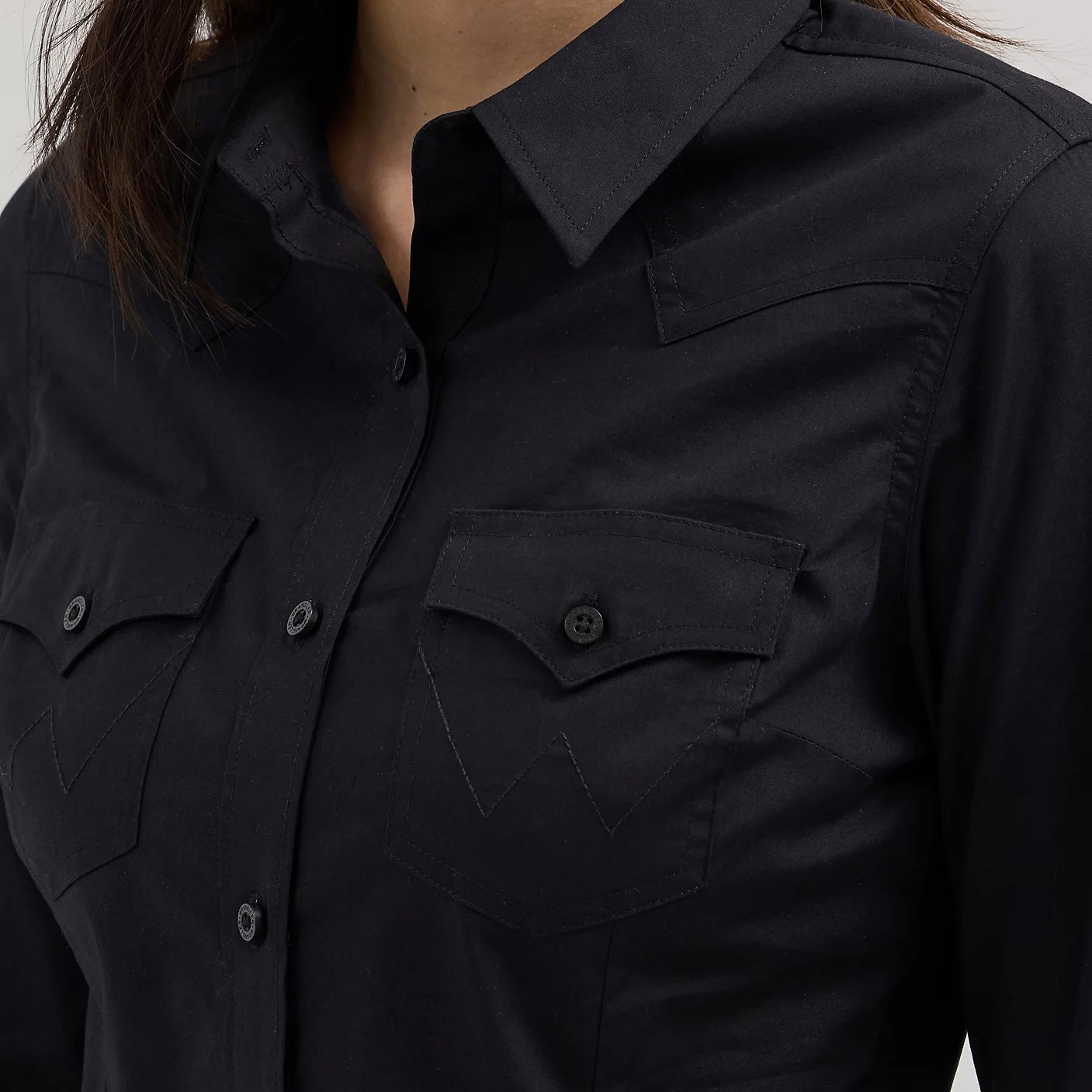 Wrangler Women - Solid Western Shirt (Black) 112358012