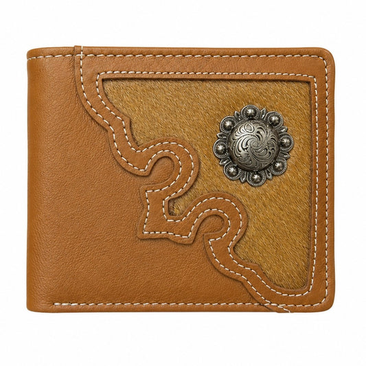 Montana West - Bi-Fold Wallet (Genuine Hair-On Leather) MWS-W025BR