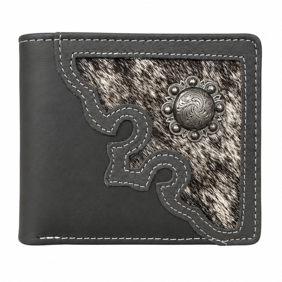 Montana West - Bi-Fold Wallet (Genuine Hair-On Leather) MWS-W025BK