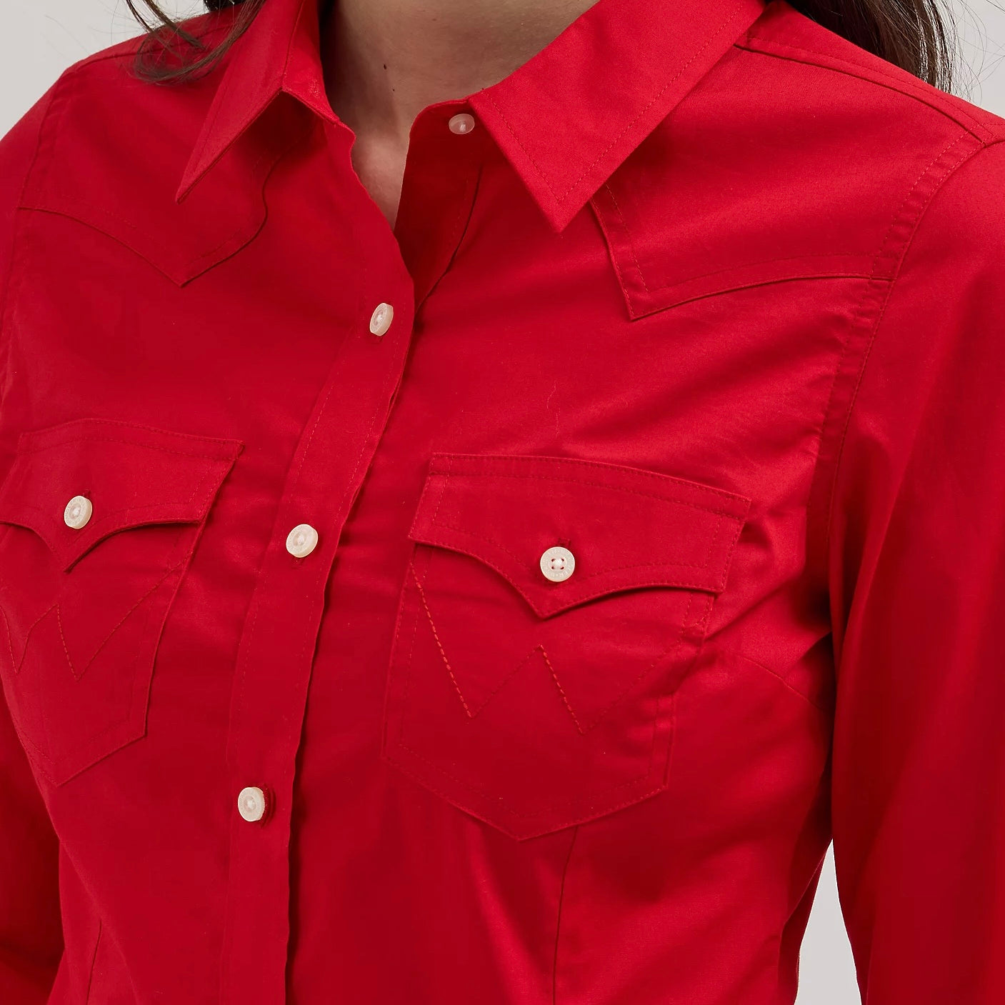 Wrangler Women - Solid Western Shirt (Red) 112358017