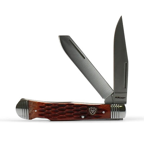 Ariat -  Two Blade Knife (Textured Bone) A710010902-M