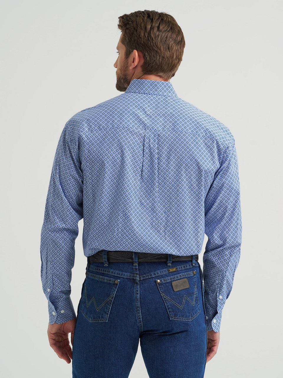 Wrangler Men - George Strait Button Down (Sky Blue) 112369597