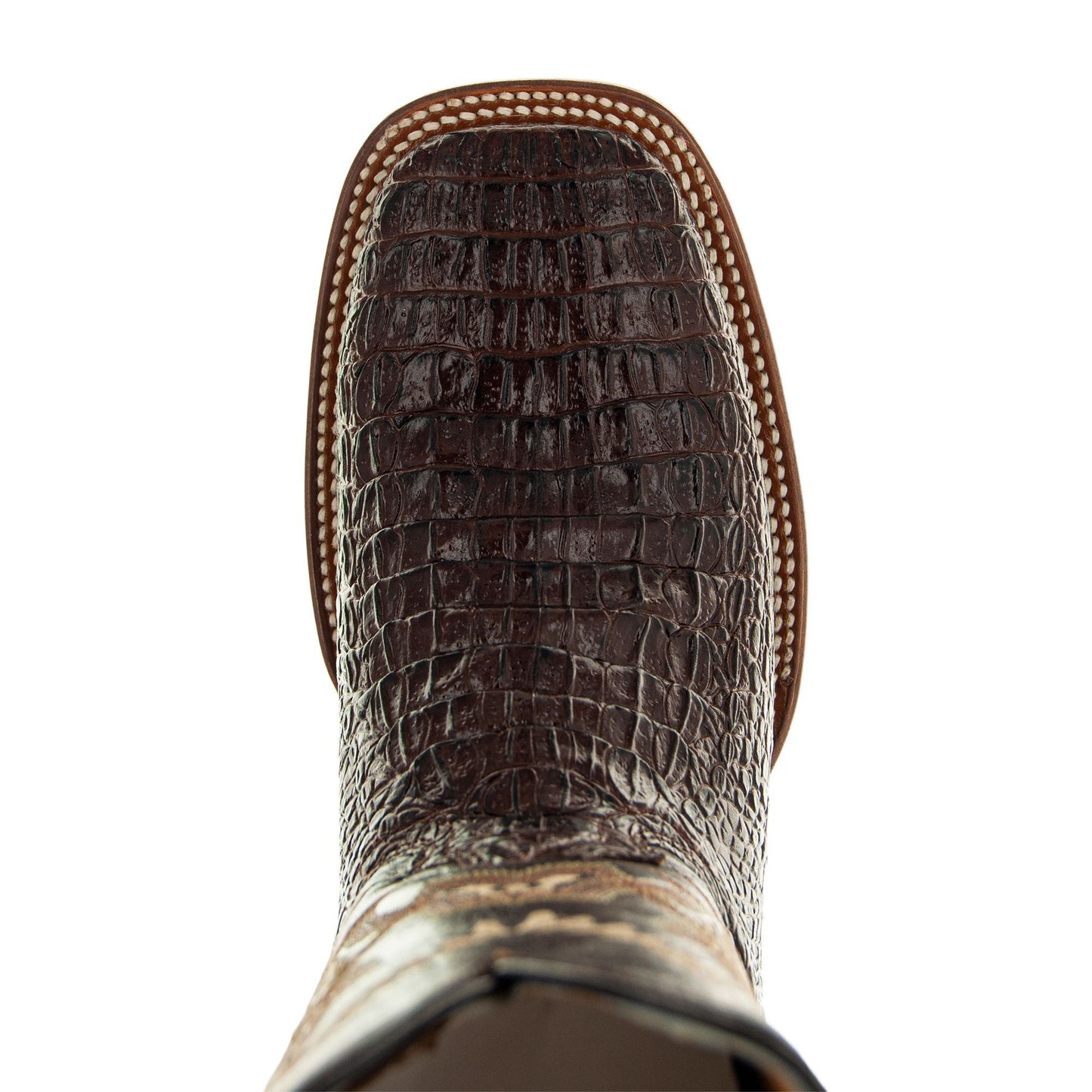 Brown Caiman Belly Print Men's Cowboy Boots H4001
