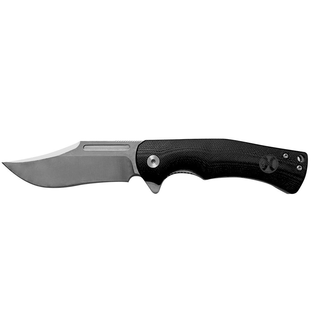 Hooey -  Flipper Series Knife (Black Micarta) HK1001