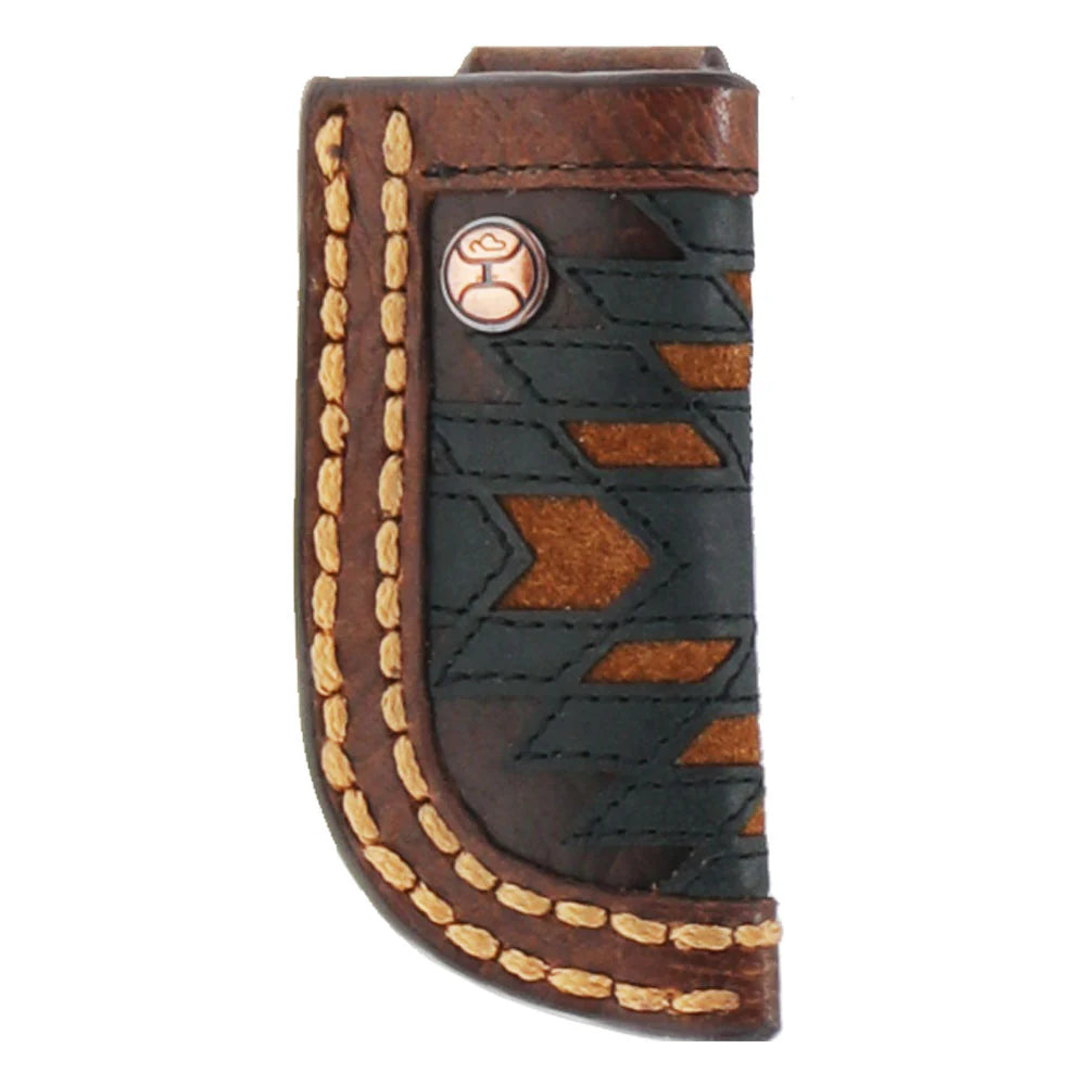Hooey -  Knife Sheath (Kai Tan/Brown/Black Patchwork) HKS017-BRBK