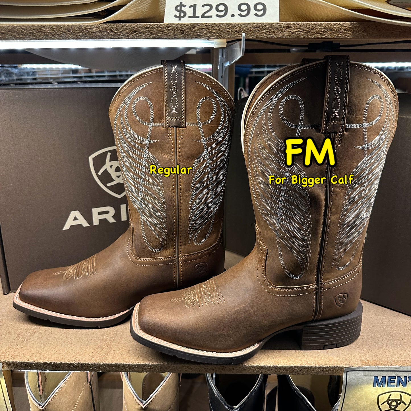 Ariat Women - Round Up Wide Square (Powder Brown) 10018528