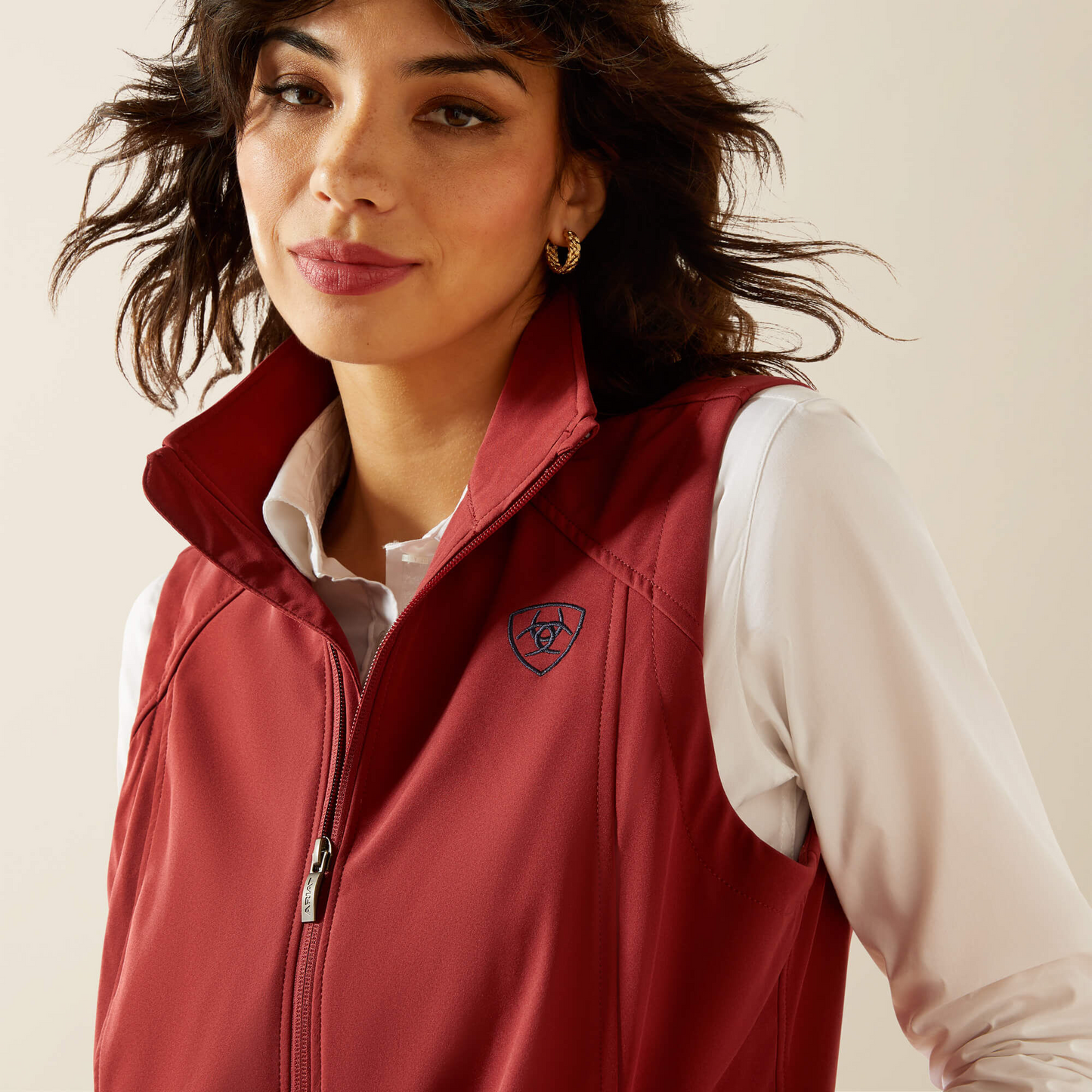 Ariat Women - Logo Softshell Vest (Burnt Russet) 10062786