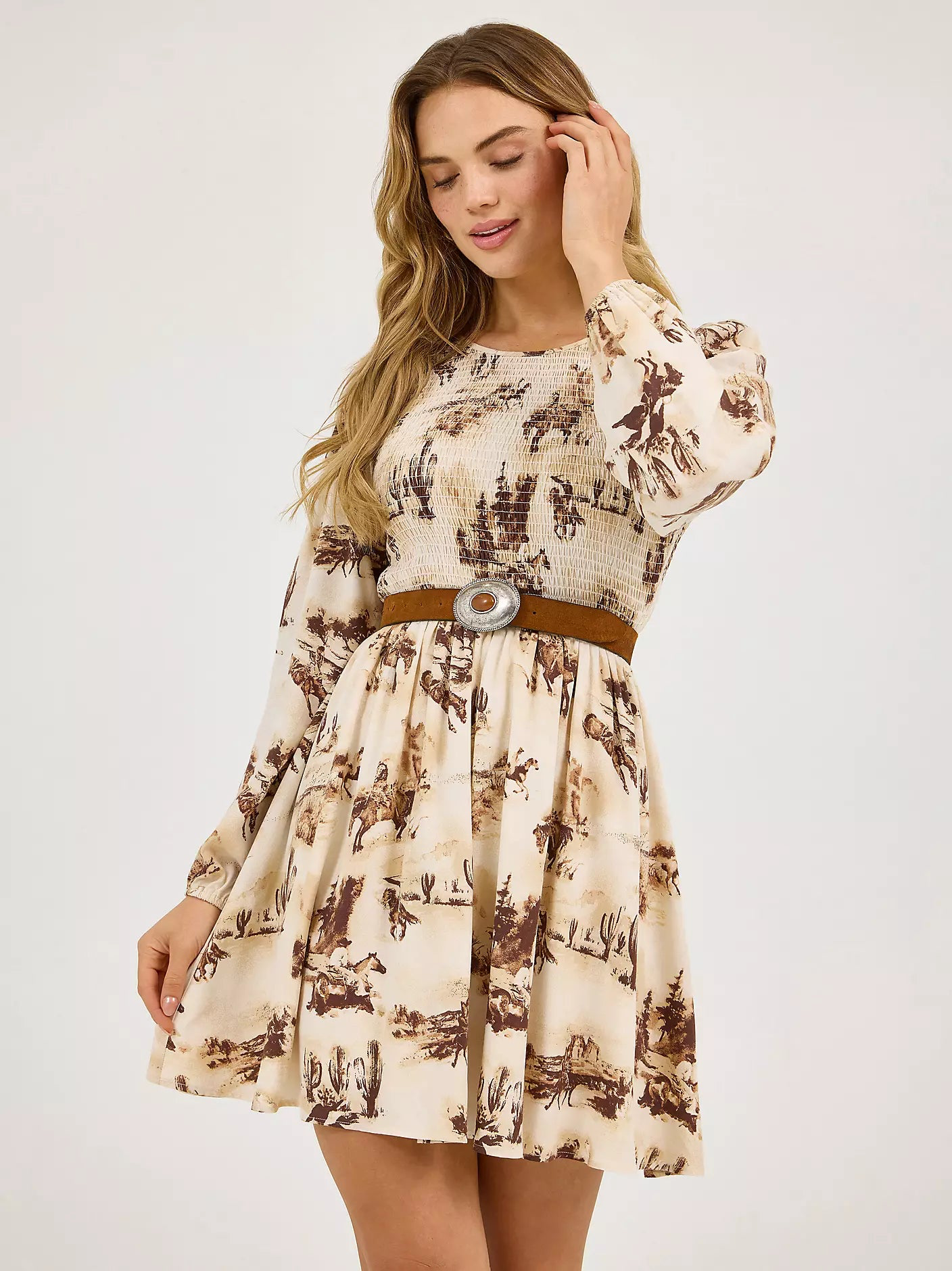 Wrangler Women - Smoked Rodeo Dress (Cream) 112371768