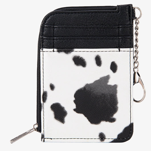 Montana West - Mini Zip Card Case (Cow Print) WG102-W005BK