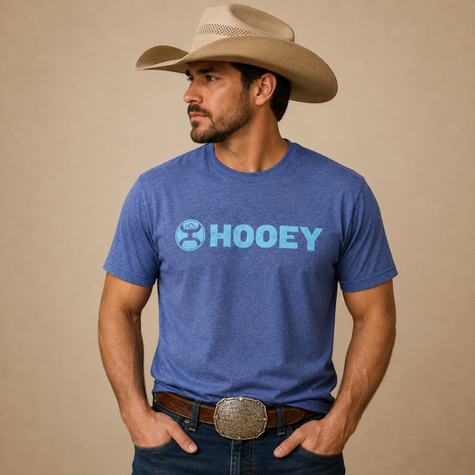 Hooey Men - T-Shirt Lock-Up (Navy) HT1407BL